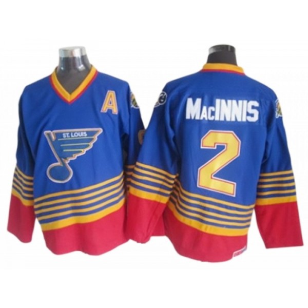 St. Louis Blues #2 Al MacInnis 1995 CCM Vintage Blue Jersey