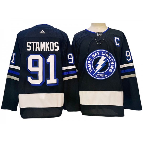 Tampa Bay Lightning #91 Steven Stamkos 2023/24 Alternate Black Jersey