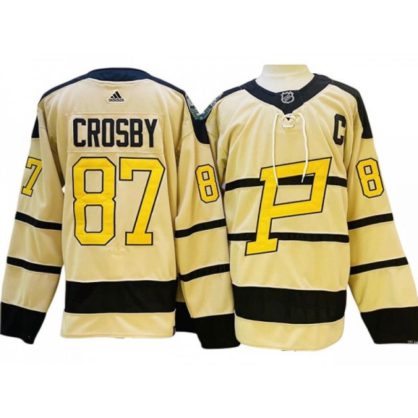 Pittsburgh Penguins #87 Sidney Crosby Cream 2023 Winter Classic Jersey