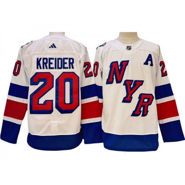 New York Rangers #20 Chris Kreider 2024 Stadium Series White Jersey