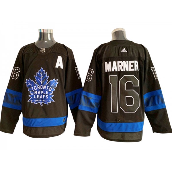 Toronto Maple Leafs #16 Mitchell Marner Black Alternate Reversible Jersey