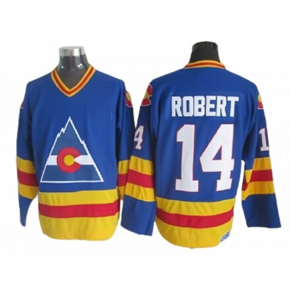 Colorado Avalanche #14 Rene Robert 1980 Vintage CCM Jersey - Blue/White