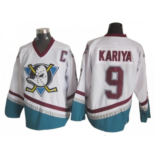 Anaheim Mighty Ducks #9 Paul Kariya White 2003 Vintage CCM Jersey