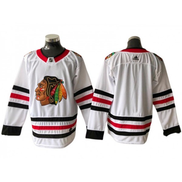 Chicago Blackhawks Blank White Away Hockey Jersey