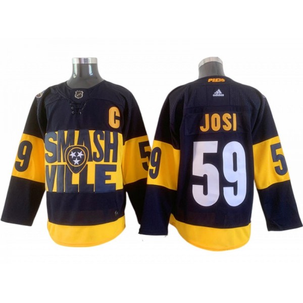 Nashville Predators #59 Roman Josi Black 2022 Stadium Series Jersey