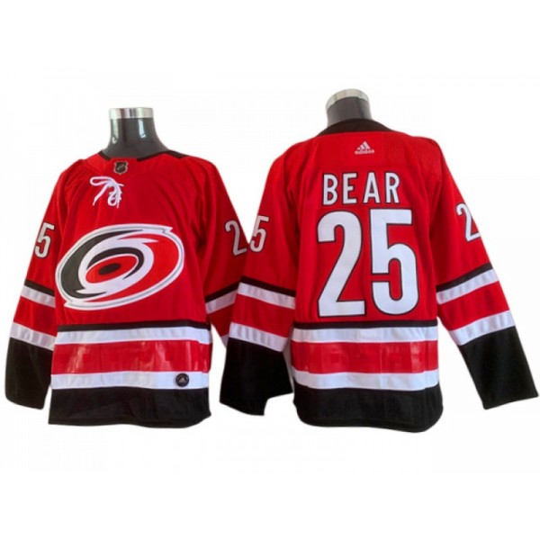 Carolina Hurricanes #25 Ethan Bear Red Jersey