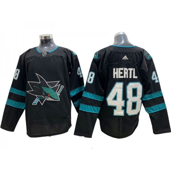 San Jose Sharks #48 Tomas Hertl Black Alternate Jersey