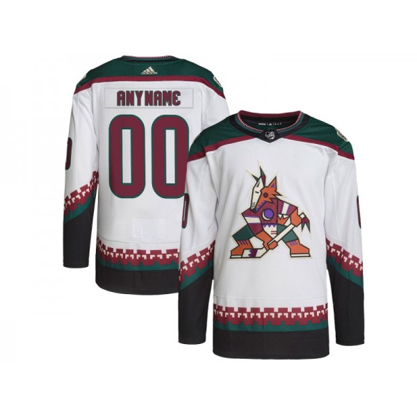 Arizona Coyotes #00 White Away Custom Jersey