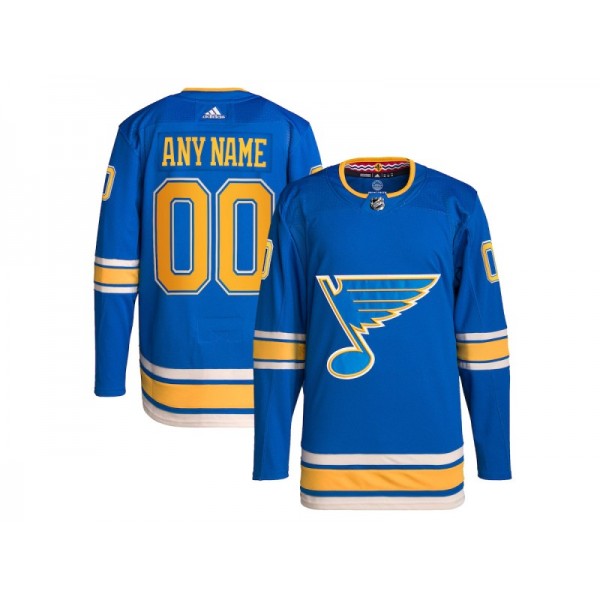 St. Louis Blues #00 Blue Alternate Custom Jersey