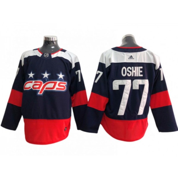 Washington Capitals #77 T.J. Oshie Navy Stadium Series Jersey