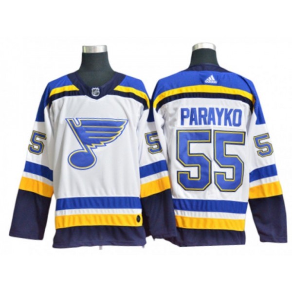 St. Louis Blues #55 Colton Parayko White Away Jersey