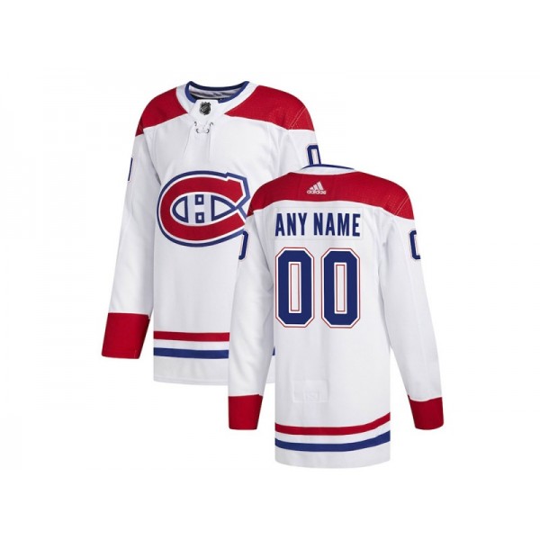 Montreal Canadiens #00 White Away Custom Jersey