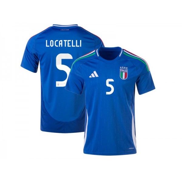 Italy #5 LOCATELLI 2024 Home Jersey - Blue