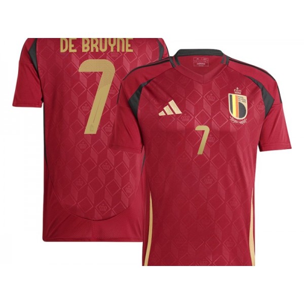 Belgium #7 De Bruyne 24/25 Home Soccer Jersey