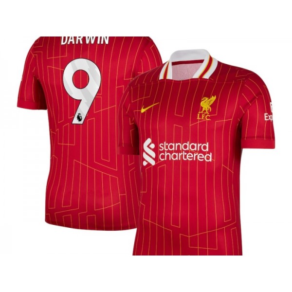 Liverpool #9 Darwin Home 2024/25 Soccer Jersey