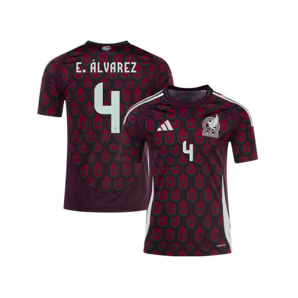 Mexico #4 E.ÁLVAREZ 24/25 Home Soccer Jersey