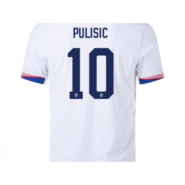 USA #10 CHRISTIAN PULISIC 2024/25 White Home Jersey