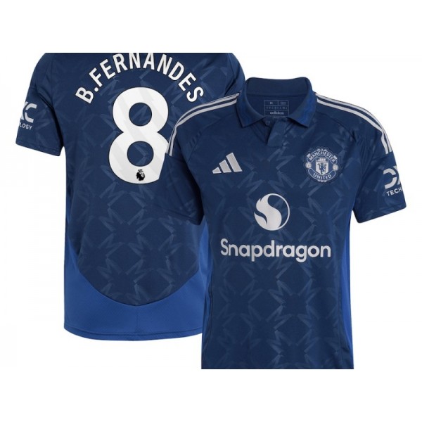 Manchester United #8 B.Fernandes Navy 2024/25 Away Jersey