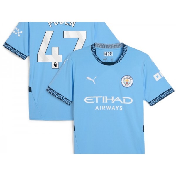 Manchester City #47 PHIL FODEN Home 2024/25 Soccer Jersey