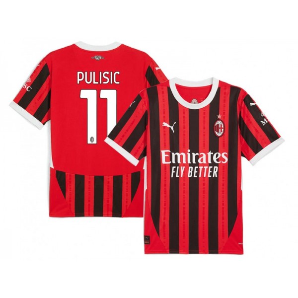 AC Milan #11 Christian Pulisic Red Home 2024/25 Soccer Jersey