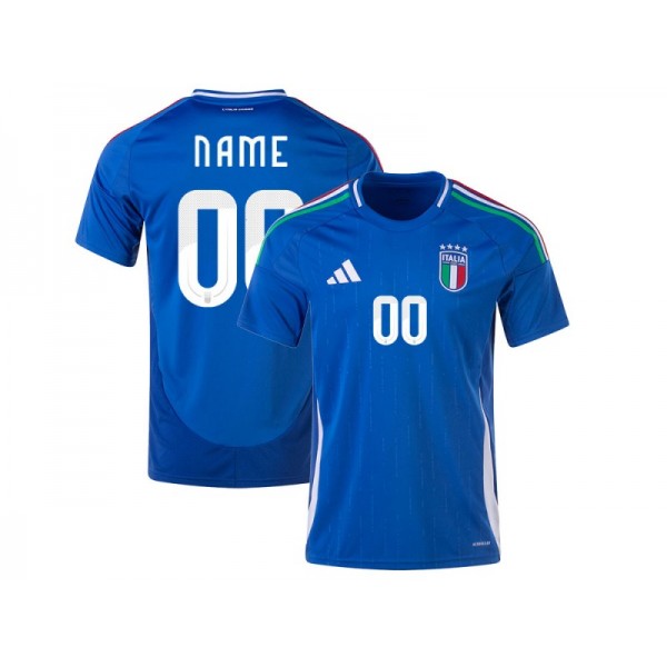 Italy National Team #00 2024 Home Custom Jersey - Blue