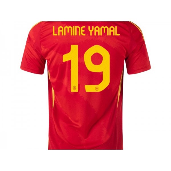 Spain National Team #19 Lamine Yamal 24/25 Home Jersey - Red