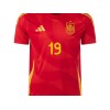 Spain National Team #19 Lamine Yamal 24/25 Home Jersey - Red