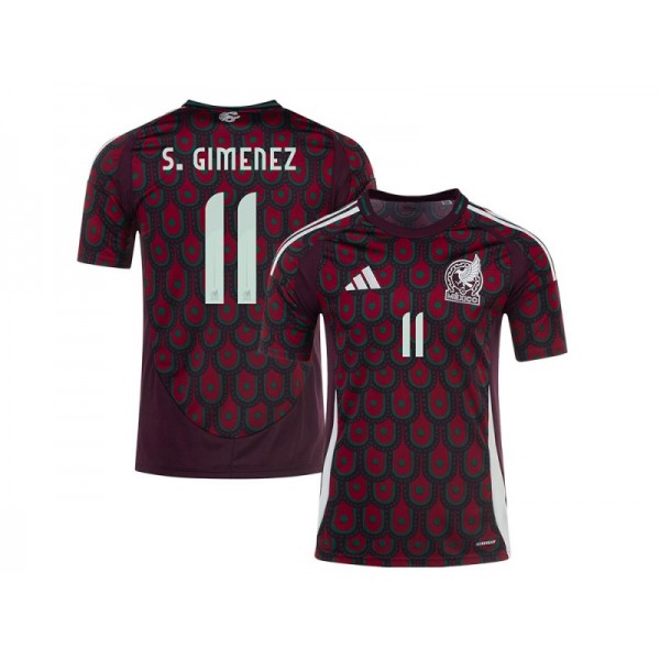 Mexico #11 S. GIMÉNEZ 24/25 Home Soccer Jersey