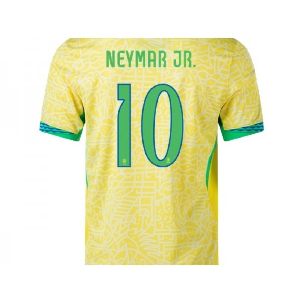 Brazil #10 Neymar Jr 24/25 Home Soccer Jersey