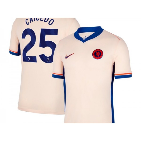 Chelsea #25 Caicedo 2024/25 Away Soccer Jersey