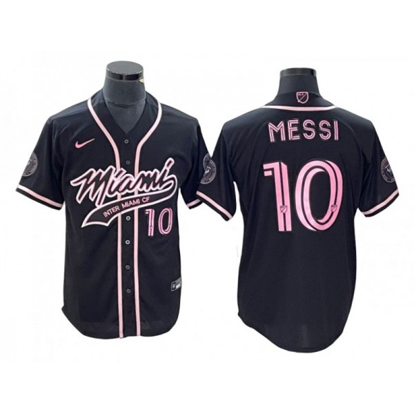 Inter Miami CF #10 MESSI Baseball Jersey - White/Black/Pink