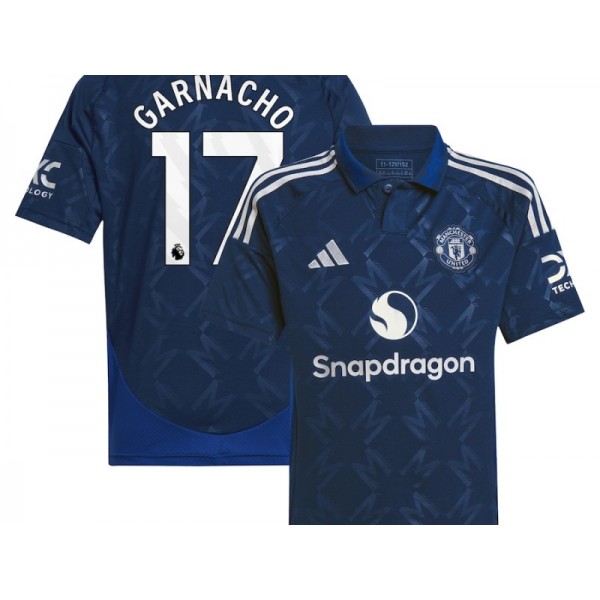 Manchester United #17 Alejandro Garnacho Navy 2024/25 Away Jersey