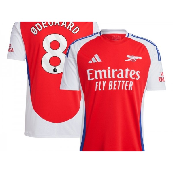 Arsenal #8 MARTIN ØDEGAARD Red Home 2024/25 Soccer Jersey