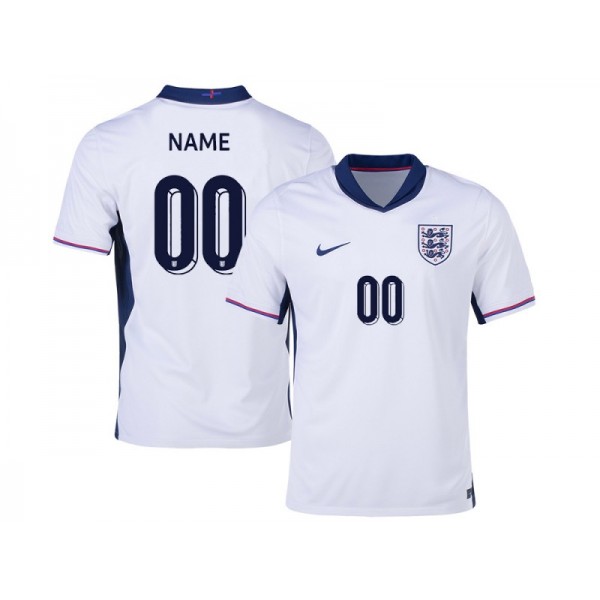 England #00 24/25 White Home Custom Jersey