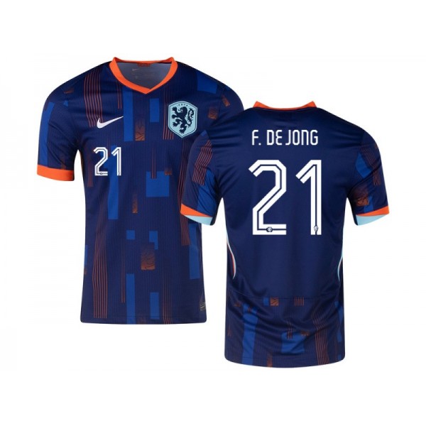 Netherlands #21 F. DE JONG 24/25 Away Jersey