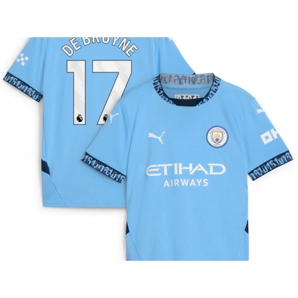 Manchester City #17 KEVIN DE BRUYNE Home 2024/25 Soccer Jersey