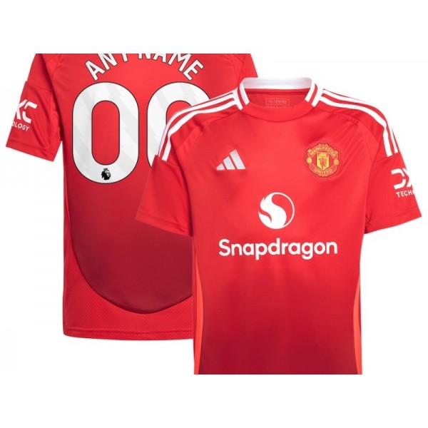 Manchester United #00 Red 2024/25 Home Soccer Custom Jersey