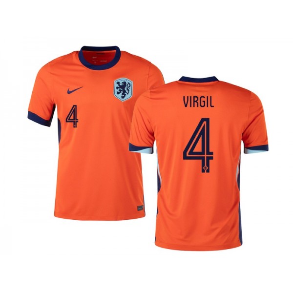 Netherlands #4 VIRGIL 24/25 Home Jersey