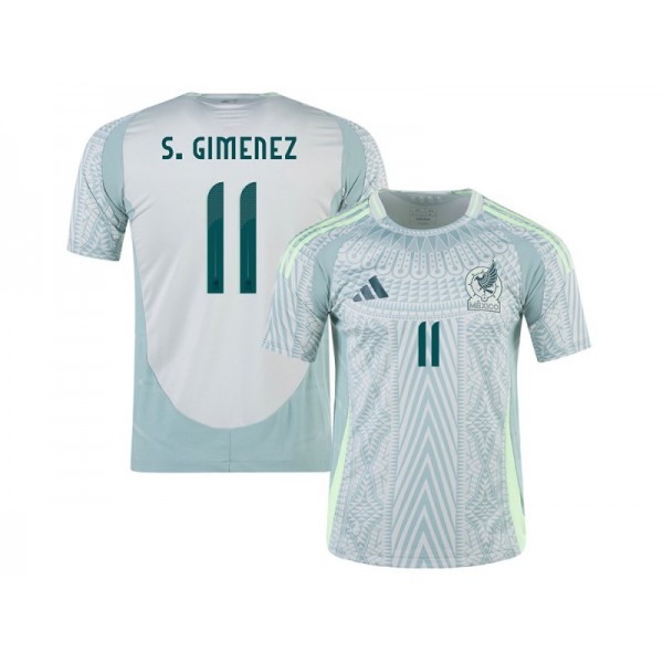 Mexico #11 S. GIMÉNEZ 24/25 Away Soccer Jersey