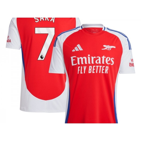 Arsenal #7 Saka Red Home 2024/25 Soccer Jersey