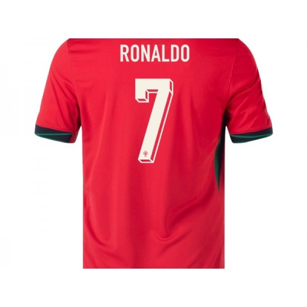 Portugal National Team #7 Cristiano Ronaldo 24/25 Home Jersey - Red