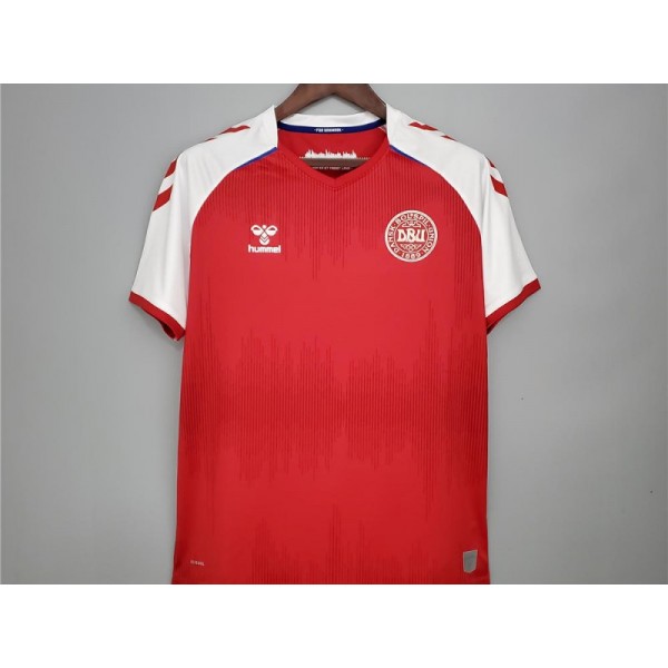 Denmark Blank Home Soccer Jersey