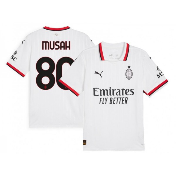 AC Milan #80 YUNUS MUSAH White Away 2024/25 Soccer Jersey