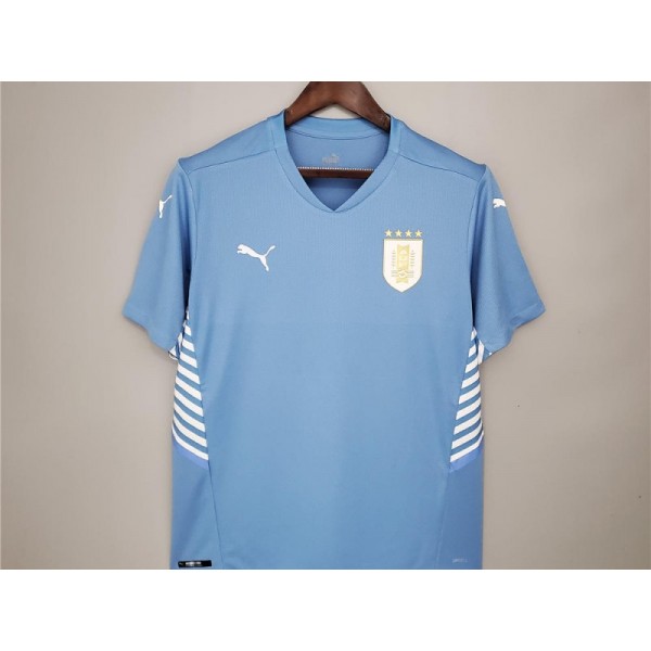 Uruguay Blank Home Soccer Jersey