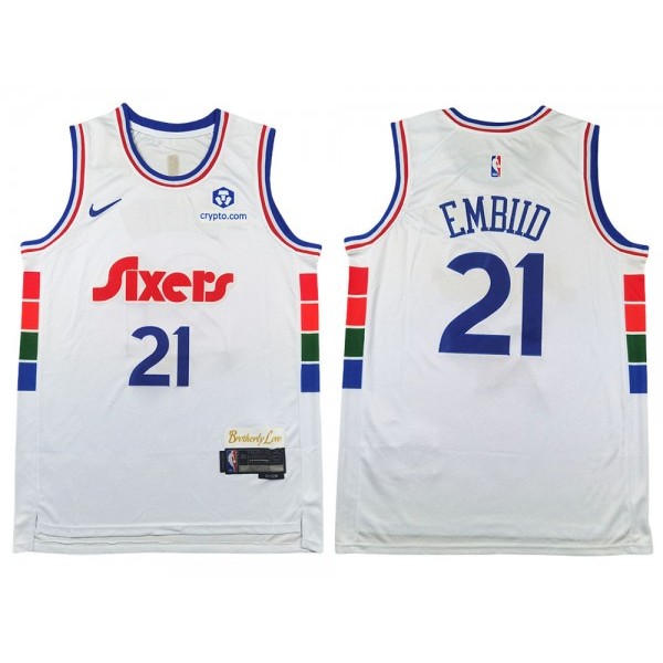 Philadelphia 76ers #21 Joel Embiid 2024/25 White City Edition Swingman Jersey