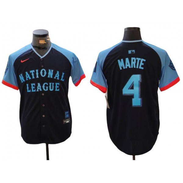 National League #4 Ketel Marte Navy 2024 MLB All-Star Game Limited Jersey