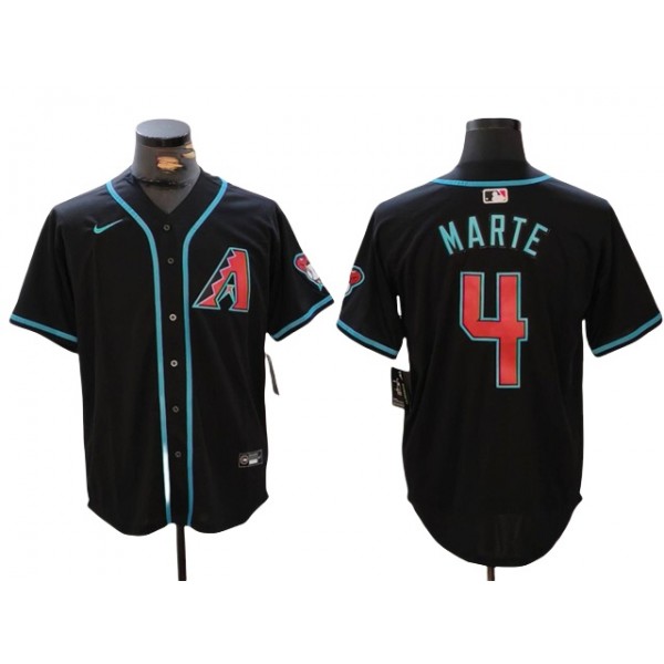 Arizona Diamondbacks #4 Ketel Marte Black Limited Jersey