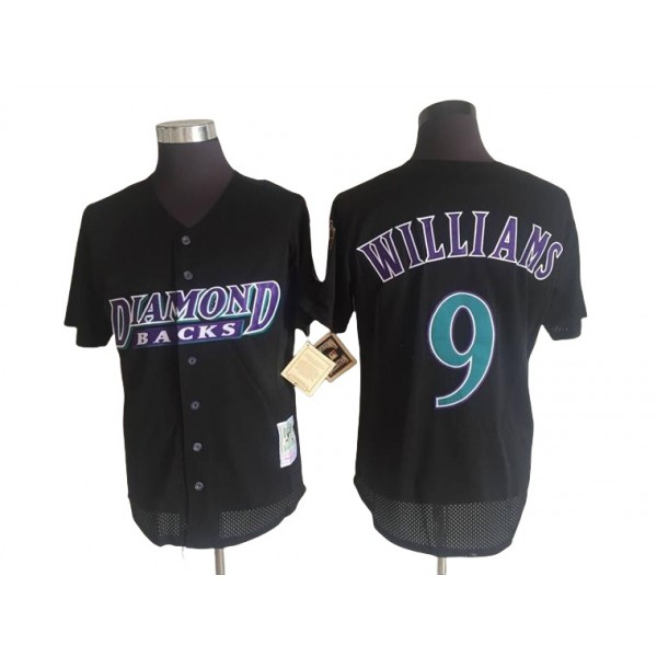 Arizona Diamondbacks #9 Matt Williams Throwback Black Mesh Batting Practice Jersey