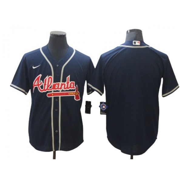 Atlanta Braves Blank Navy Cool Base Jersey