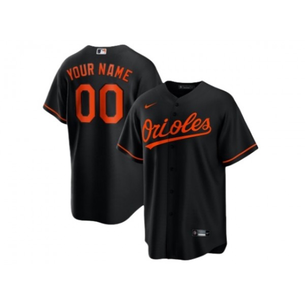 Baltimore Orioles #00 Black Cool Base Custom Jersey